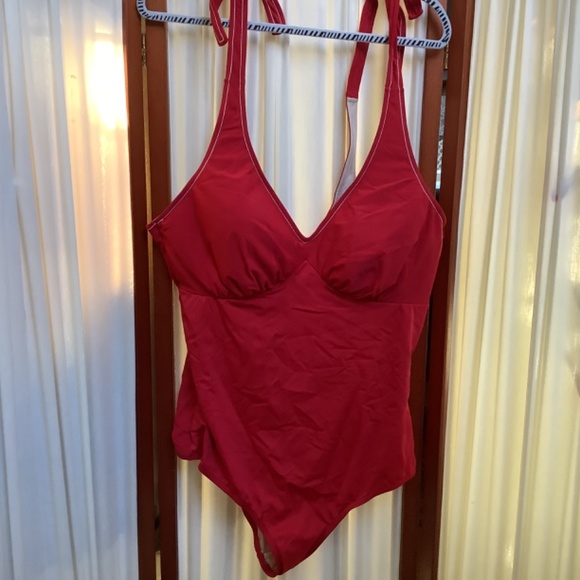 Eloquii Red Women's One Piece Swimsuit - Picture 2 of 10
